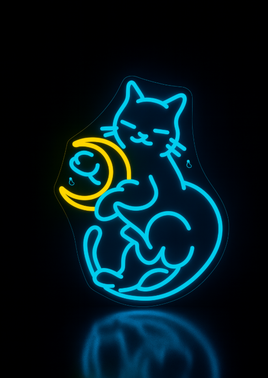 Lune & Chat Neon