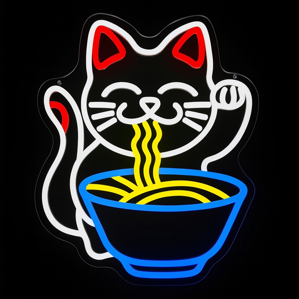Chat ramen Life Neon