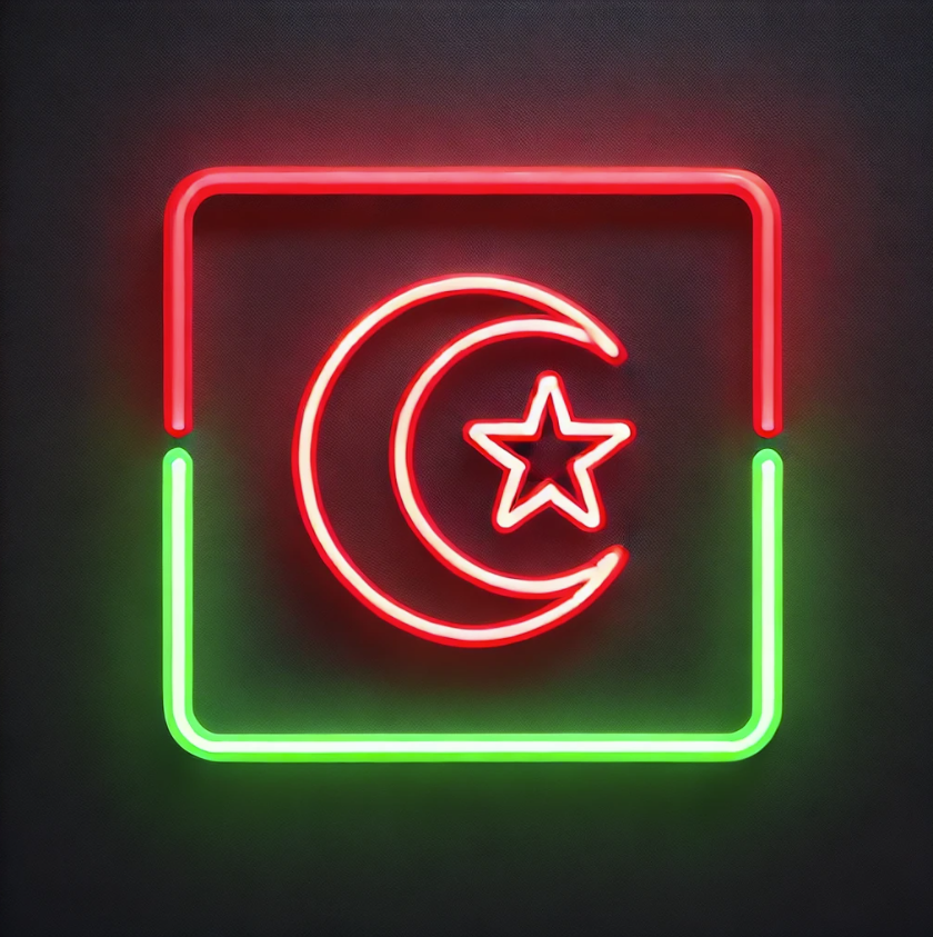 One, two, three, viva l'Algérie Neon