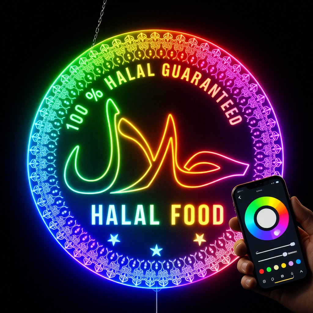 Hallal Food Neon