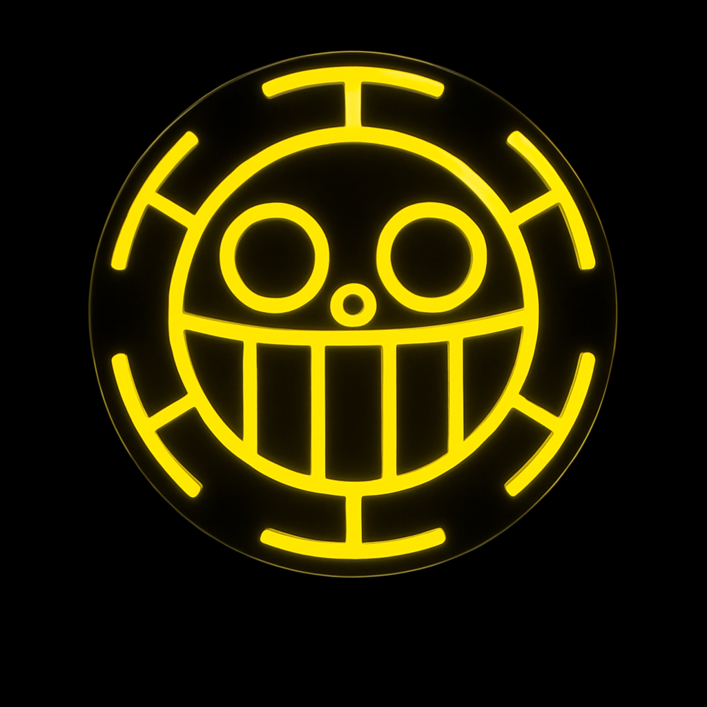 Symbole Trafalgar D. Law Neon